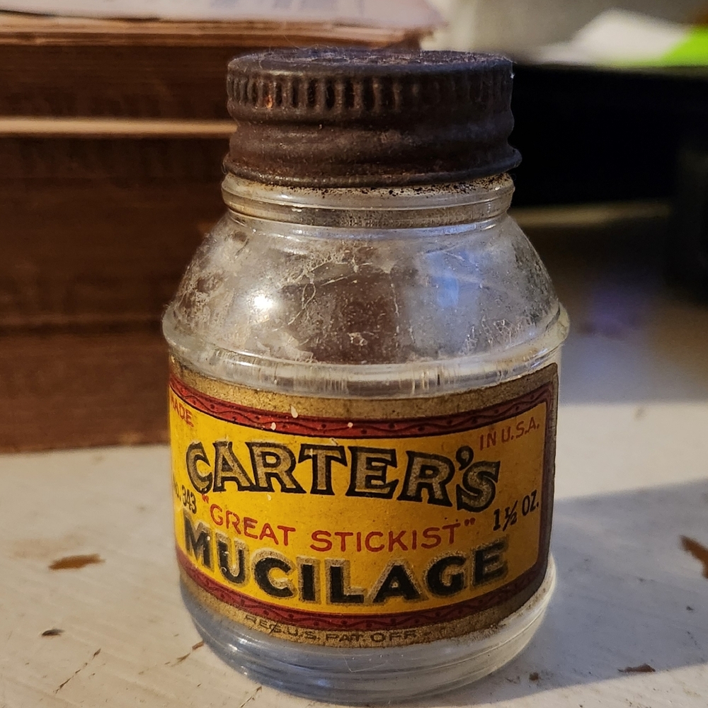Original Empty Bottle - Carter's "Great Stickest" Mucilage #343